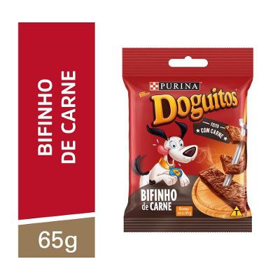 Petisco Doguitos Bifinho de Carne Cães Adultos e Filhotes 65g