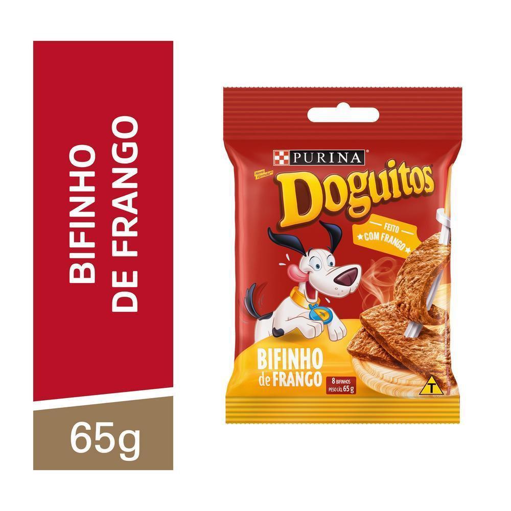 Petisco Doguitos Bifinho de Frango Cães Adultos e Filhotes 65g - 1