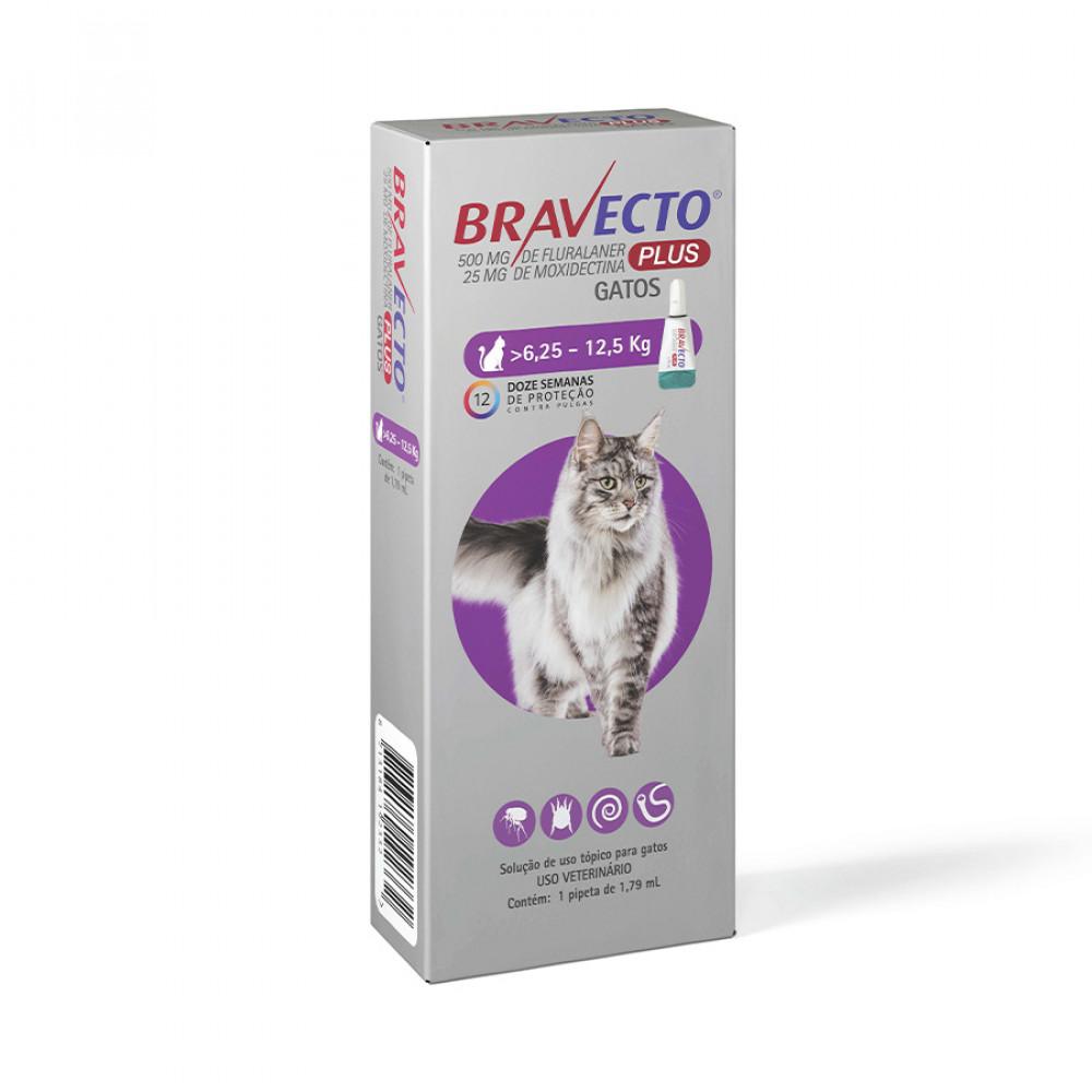 Anti Pulgas Plus para Gatos de 6,24kg a 12,5kg Bravecto - 1