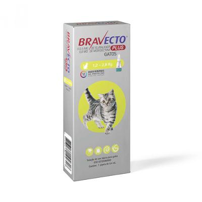 Anti Pulgas Plus para Gatos de Até 2,5kg Bravecto