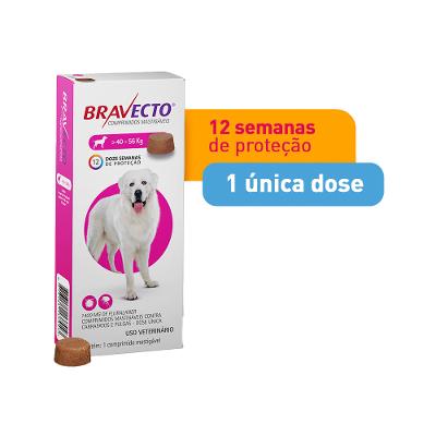 Antipulgas 40 a 56kg  1 Comprimido Bravecto