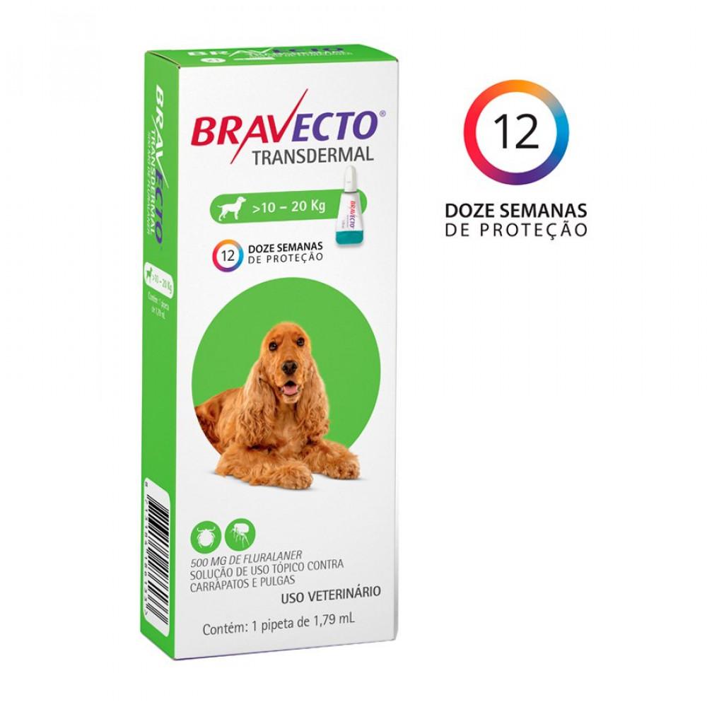 Antipulgas e Carrapatos Transdermal MSD para Cães 10 a 20kg Bravecto - 1