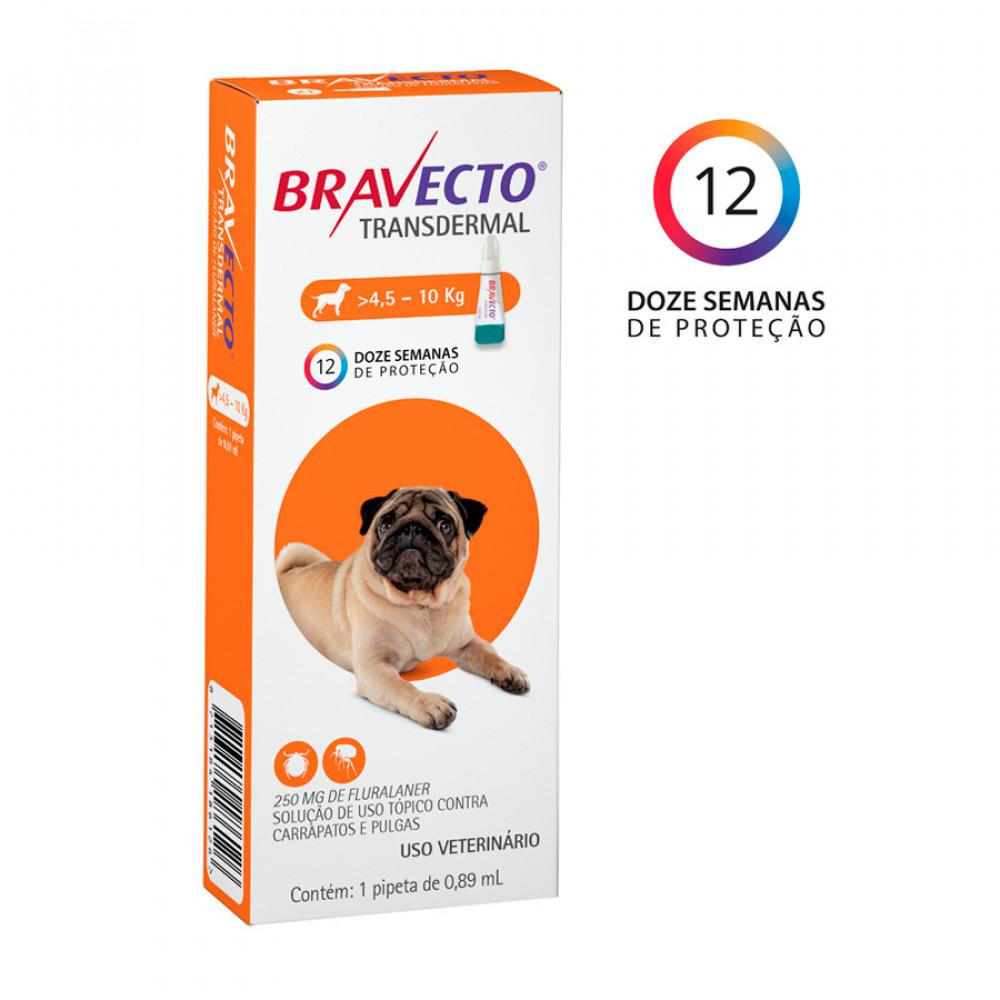 Antipulgas e Carrapatos Transdermal Msd para Cães 4,5 a 10Kg Bravecto - 1