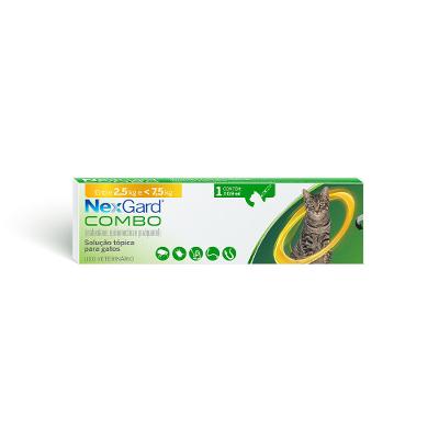 Combo Antipulgas, Sarna e Vermes para Gatos de 2,5 a 7,5 kg 0,9 ml 1 unidade Nexgard