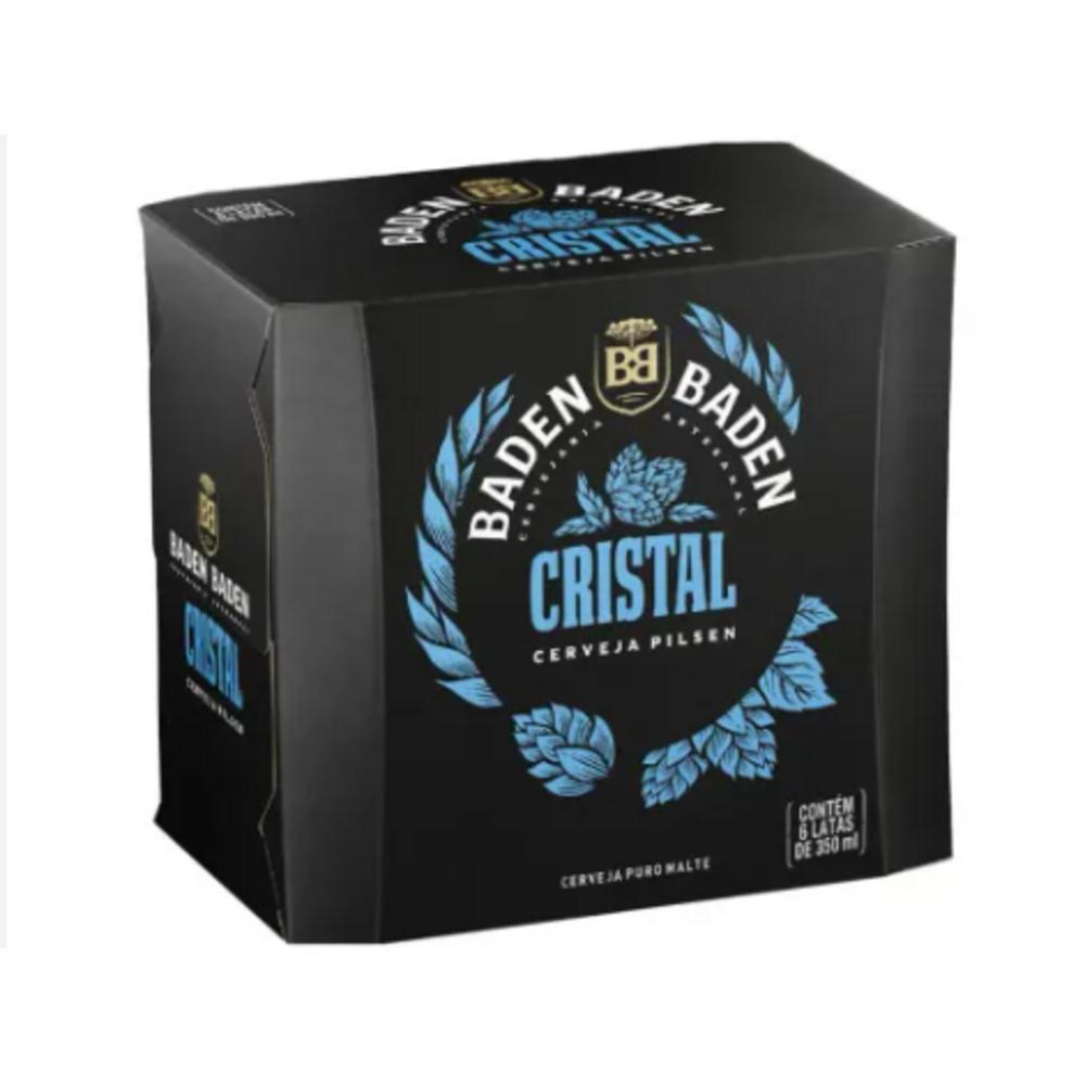 Cerveja Cristal Lata 350 ml 6un Baden Baden - 1