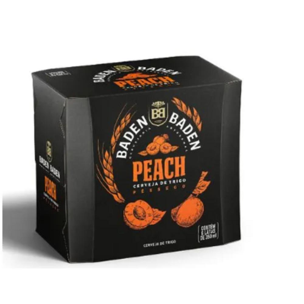 Cerveja Peach Lata 350ml 6un Baden Baden - 1