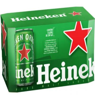 Cerveja Lata 269ml 8un Heineken
