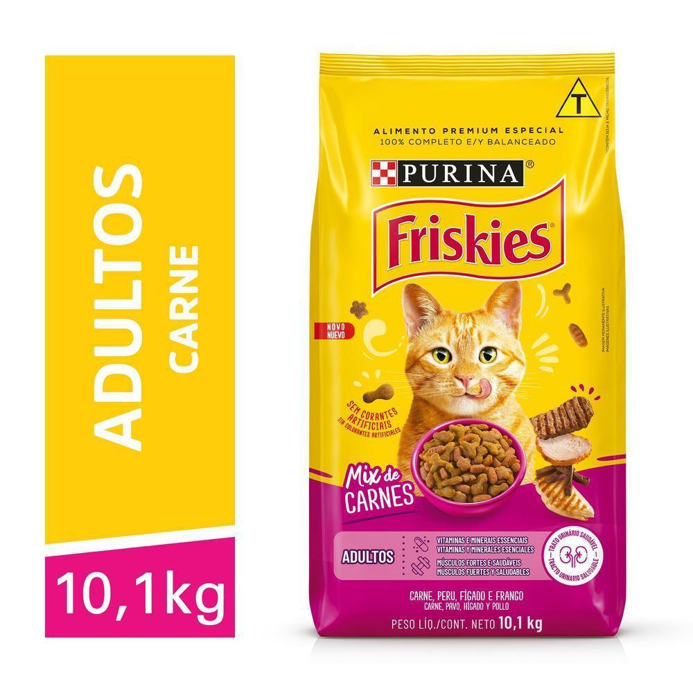 Ração Gatos Adultos Mix de Carnes 10,1kg Friskies - 1
