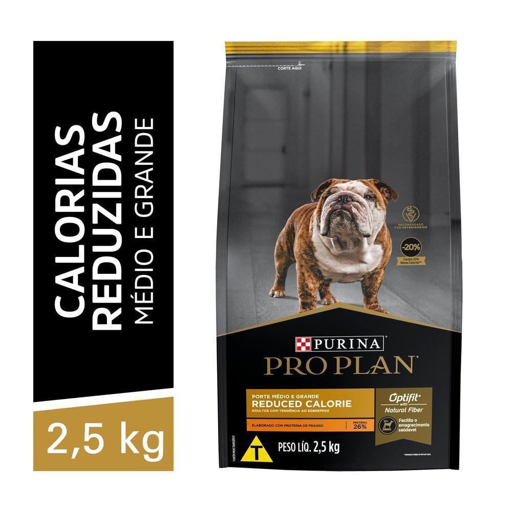 Ração Calorias Reduzidas Cães Adultos Médios e Grandes 2,5kg Pro Plan - 1