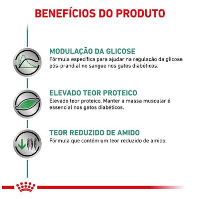 Ração Seca Veterinary Diet Diabetic para Gatos Adultos com Diabetes 1,5Kg Royal Canin