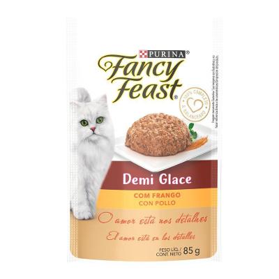 Ração Úmida Demi Glace Gatos Adultos Frango 85g Fancy Feast