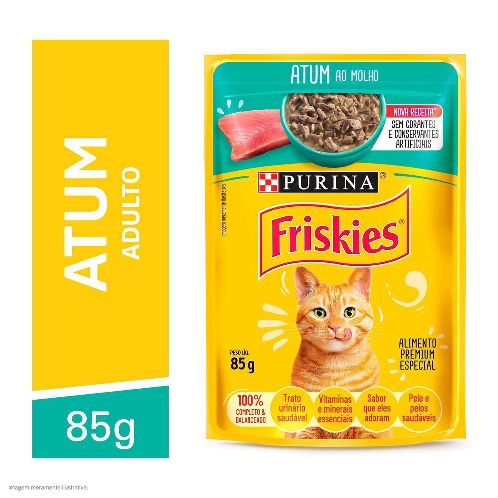 Ração Úmida Gatos Adultos Atum 85g Friskies - 1