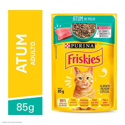 Ração Úmida Gatos Adultos Atum 85g Friskies