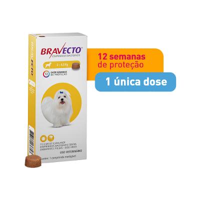 Antipulgas e Carrapatos Msd Cães de 2 a 4,5 Kg Bravecto