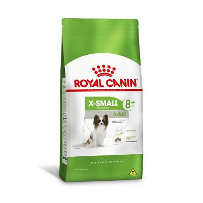 Ração Seca X-Small Adult 8+ para Cães Adultos e Idosos de Porte Miniatura com 8 Anos ou mais 2,5Kg Royal Canin