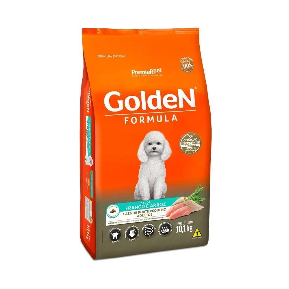Fórmula Cães Adultos Frango Mini Bits Golden 10,1Kg - 1