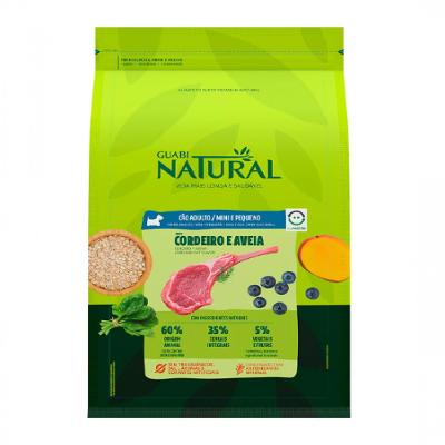 Ração Guabi Natural para Cães Adultos de Porte Mini e Pequeno Sabor Cordeiro e Aveia 2,5kg