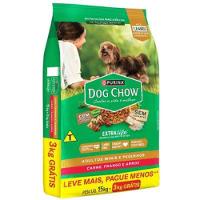 Ração Seca Nestlé Purina Dog Chow Extra Life Cães Adultos Carne, Frango e Arroz Raças Mini e Pequenas - 15 + 3Kg - 1