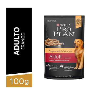 Ração Úmida Pro Plan para Cães Adultos Sachê sabor Frango 100g