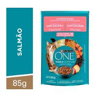 Ração Úmida Gatos Adultos e Filhotes Salmão 85g Purina One - 1