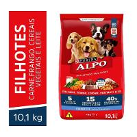 Ração Alpo Cães Filhotes Carne, Frango, Cereais, Vegetais e Leite 10,1kg - 1