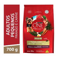 Ração Purina One Cães Adultos Minis e Pequenos Frango e Carne 700g - 1