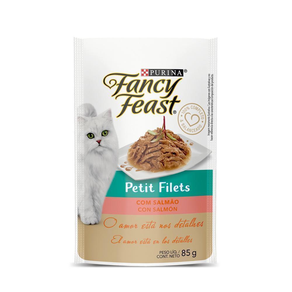 Ração Úmida Fancy Feast Petit Filet Gatos Adultos Salmão 85g - 1