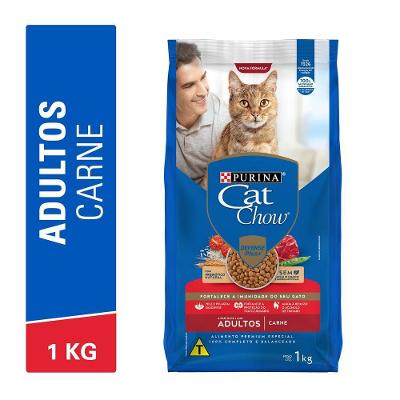 Ração Cat Chow Gatos Adultos Carne 1kg