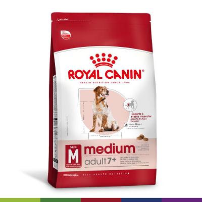 Ração Seca Medium Adultos 7+ para Cães Adultos de Porte Médio com 7 Anos ou mais - 12 KG Royal Canin