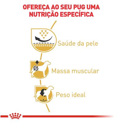 Ração Seca para Cães Adultos da Raça Pug 7,5kg Royal Canin