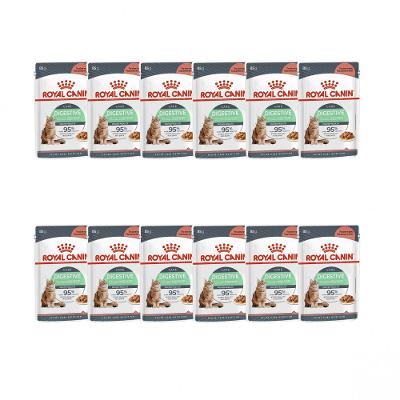 Pack Ração Úmida Royal Canin Sachê Pedaços ao Molho Cuidado Digestivo para Gatos Adultos 85g com 12 sachês 85g