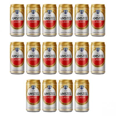 Cerveja Lager Amstel Lata 269ml Pack com 16 Unidades