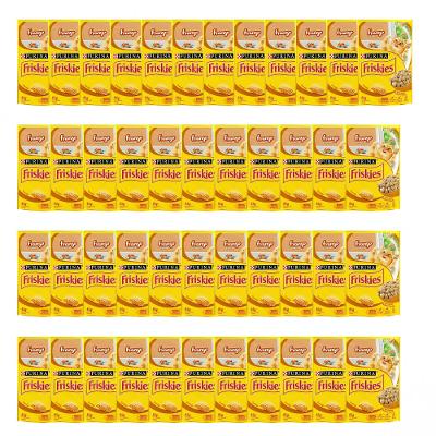 Pack Nestlé Purina Friskies Ração Úmida Para Gatos Adultos Frango Ao Molho com 45 Sachês 85g