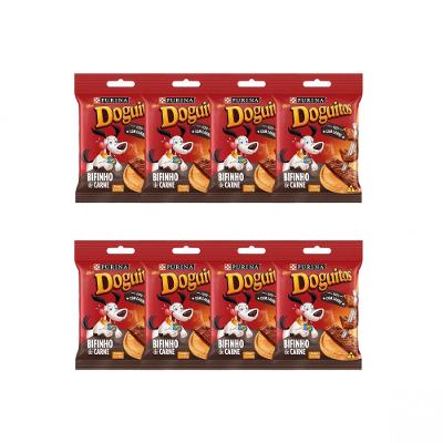 Pack Petisco Doguitos Bifinho de Carne Cães Adultos e Filhotes 65g com 8 unidades