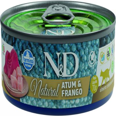 NeD Natural para Gatos de Todas as Raças Sabor Atum e Frango 70g