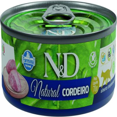 NeD Natural para Gatos de Todas as Raças Sabor Cordeiro e Blueberry 70g