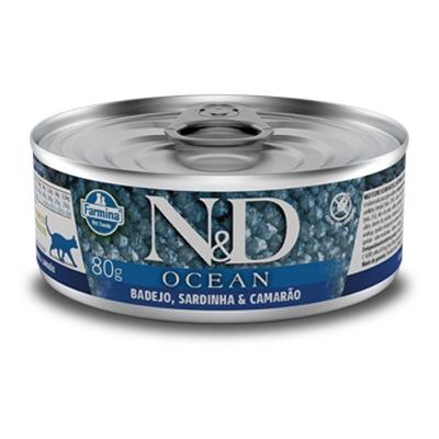 NeD Ocean para Gatos Adultos de Todas as Raças Sabor Atum, Sardinha e Camarão 70g