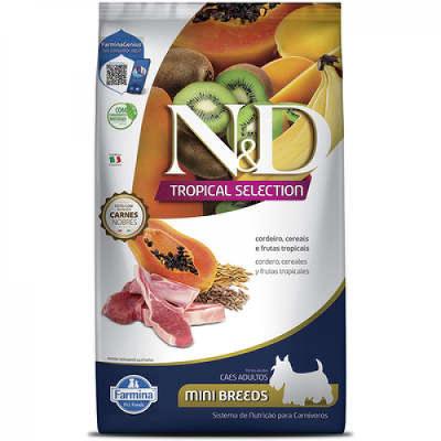 Ração Seca NeD Tropical Selection Cordeiro, Cereais e Frutas Tropicais para Cães Adultos de Raças Minis - 2Kg + 500 g