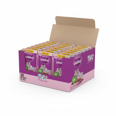 Kit Ração Úmida Whiskas Sachê Frango ao Molho para Gatos Filhotes 20 Unidades