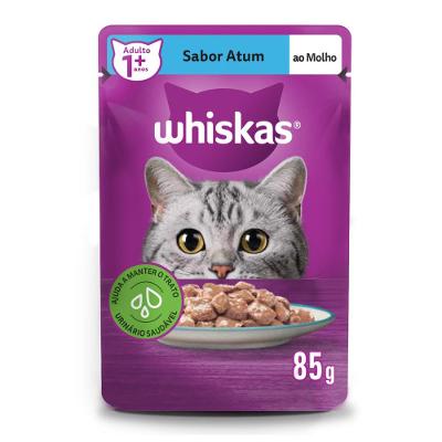 Kit Ração Úmida Atum ao Molho para Gatos Adultos 40 Unidades Whiskas Sachê