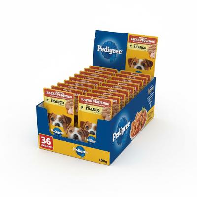 Kit Ração Úmida Pedigree Sachê Frango ao Molho para Cães Adultos de Raças Pequenas 36 Unidades