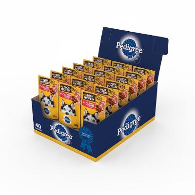 Kit Ração Úmida Pedigree Sachê High Protein Cães Adultos Carne e Frango 40 Unidades
