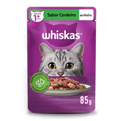 Kit Ração Úmida Cordeiro ao Molho para Gatos Adultos 40 Unidades Whiskas Sachê