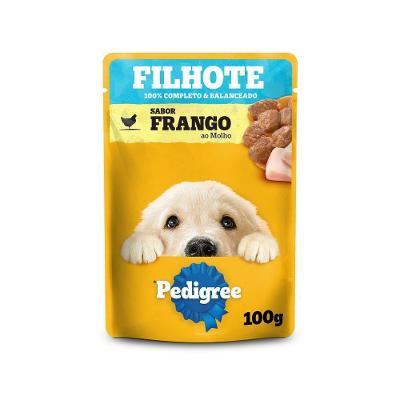 Kit Ração Úmida Frango ao Molho para Cães Filhotes 18 Unidades Pedigree Sachê