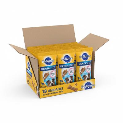 Kit Petisco Pedigree Dentastix Cuidado Oral Para Cães Adultos Raças Médias 18 x 3 Unidades