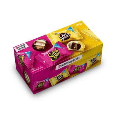 CAIXA DE BOMBOM SONHO DE VALSA E OURO BRANCO 220G