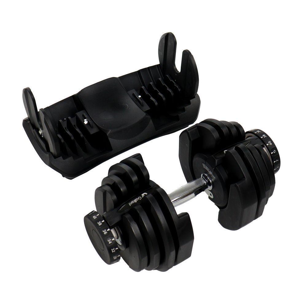 Dumbbell Halter Gallant Regulável Anilhas 40kg Com Base Elite Pro - (GDB40R0A-PT) - 5