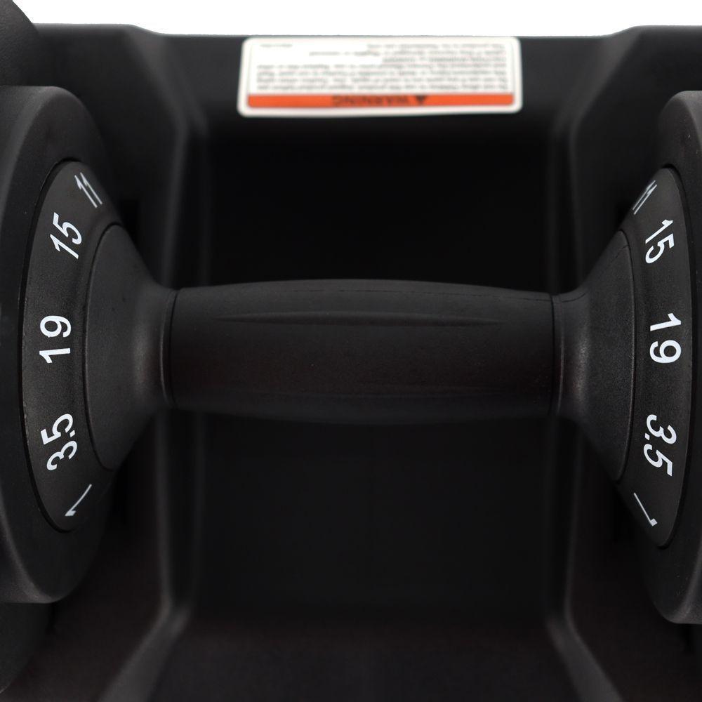 Dumbbell Halter Gallant Regulável Anilhas 19kg Com Base Elite Pro - (GDB19R0A-PT) - 5