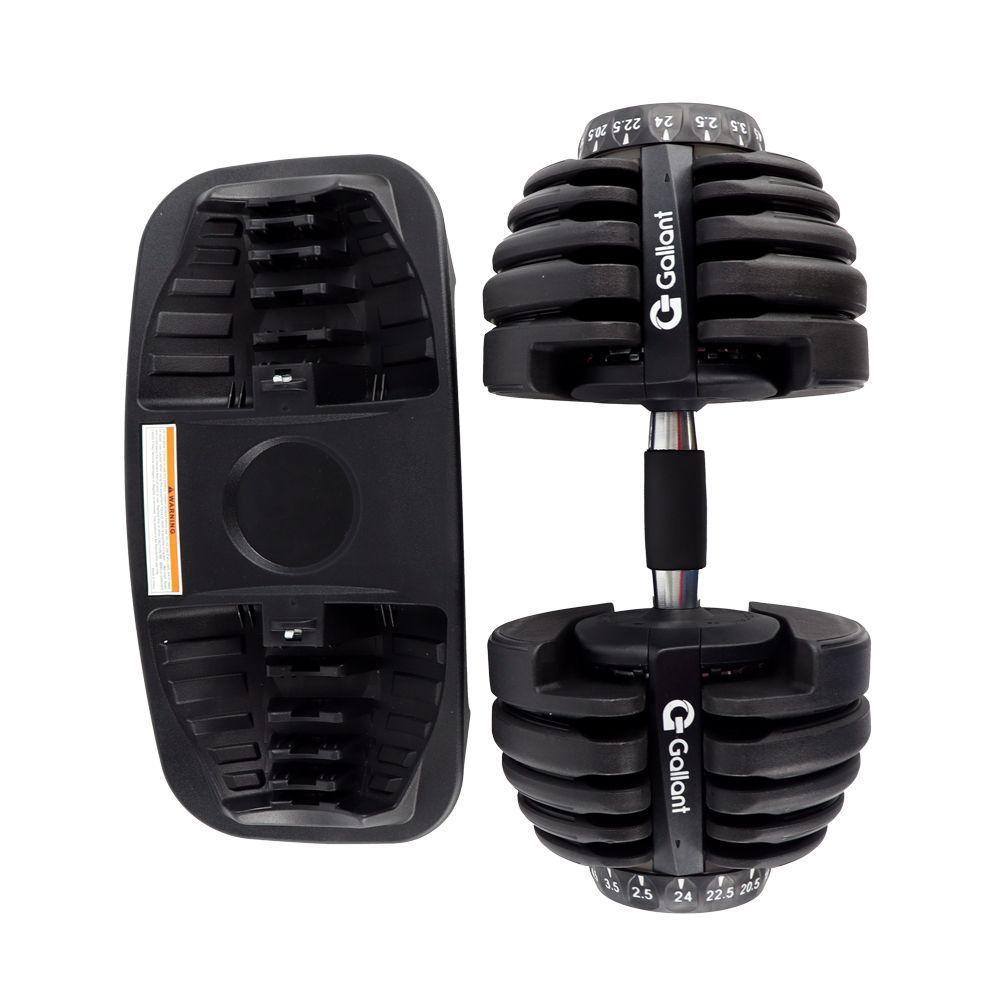 Dumbbell Halter Gallant Regulável Anilhas 24kg Com Base Elite Pro - (GDB24R0A-PT) - 7