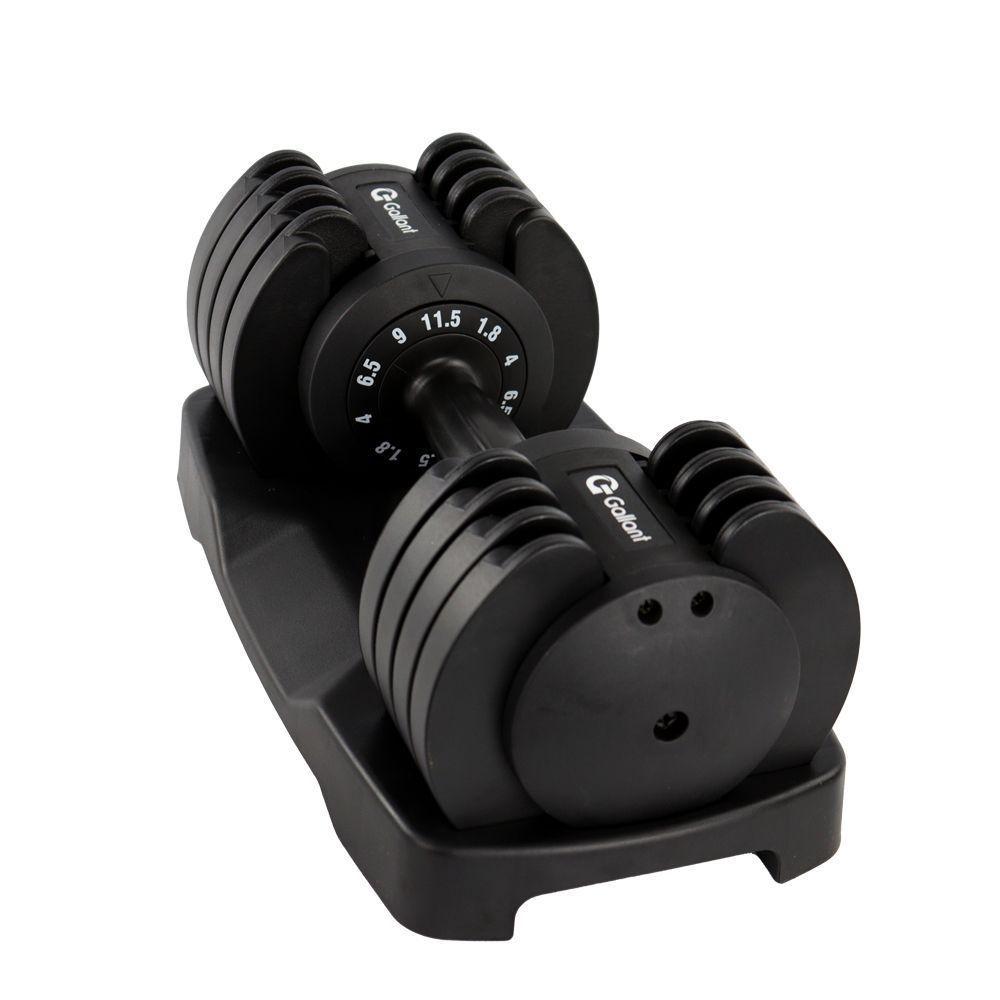 Dumbbell Halter Gallant Regulável Anilhas 11,5kg Com Base Elite Pro - (GDB12R0A-PT) - 5